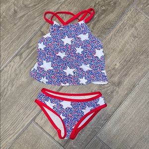 Vineyard Vines Whale Star Print Tankini; 2T
